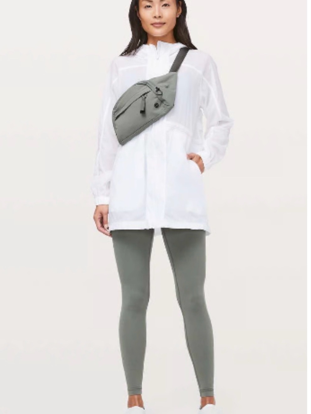 Lululemon ⭐️RARE Vintage⭐️ On The Beat belt bag Crossbody Gray Sage - NWOT